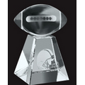 Clear Football Award with Tall Base - Small